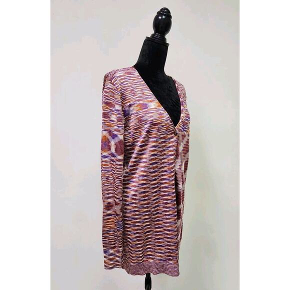 Free People Into The Night Tunic Cardigan Sweater Medium Purple Multicolor NWT - Picture 2 of 7